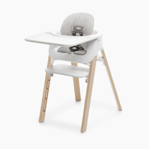 Stokke Steps Complete High Chair - White Seat/Natural Legs