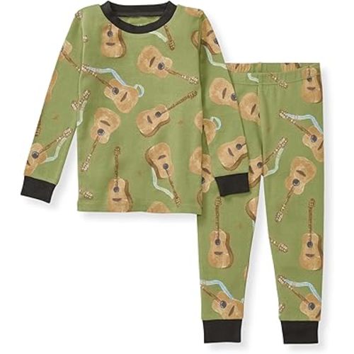 Burt's Bees Baby Infant and Boys' 2-Piece Long Sleeve Tee and Long Pant Cotton Pajama Set