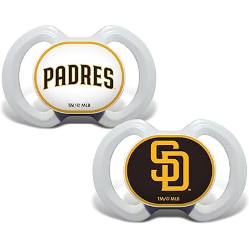 BabyFanatic Pacifier 2-Pack - MLB San Diego Padres - Officially Licensed League Gear