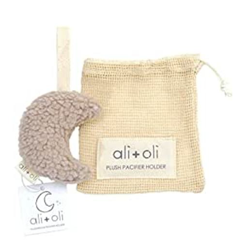 Amazon.com : Ali+Oli Plush Pacifier Holder (Moon-Sand) Soft Binky Holder for Babies, Plush Holder for Pacifiers, Cute Baby Binkies Plush Holder, Pacifier Holder for Baby Boys & Girls, Baby Toy with Cute Decor : Baby