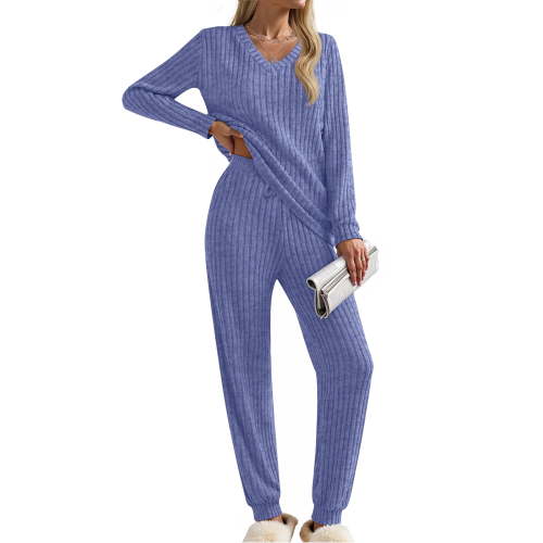 Fantaslook Womens Pajamas Sets Long Sleeve Shirts and Drawstring Pants With Pockets Two Piece Lounge Sets Fall Oufits