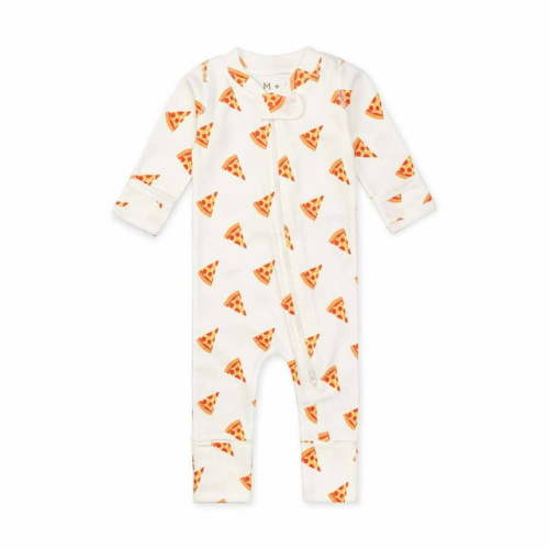 M+A by Monica + Andy Organic Cotton Gender Neutral Long Sleeve Baby One-Piece Coverall, Sizes Newborn - 12 Months