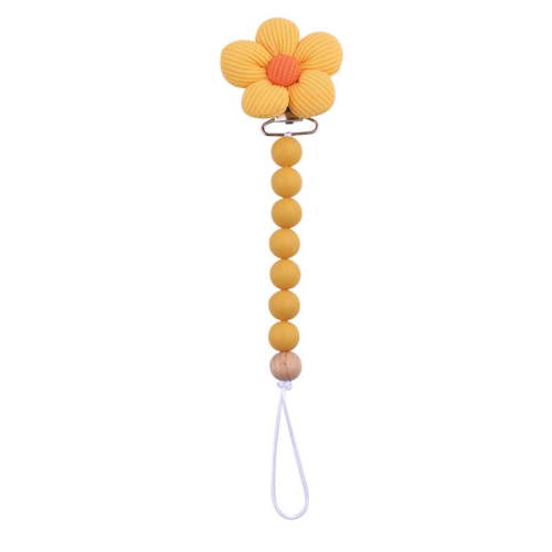 Xubinwww Flower Silicone Pacifier Clips ，Pacifier Holder Clips For Boys And Girls Food Grade Silicone Pacifier Flower Styles