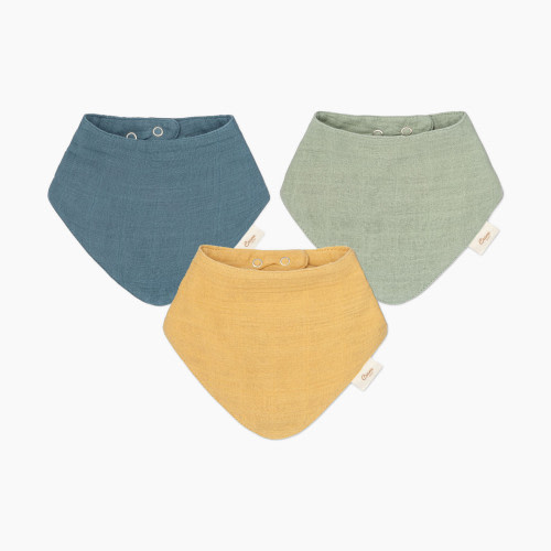 Crane Baby Cotton 4 Layer Muslin Bib Set (3 Pack) - River