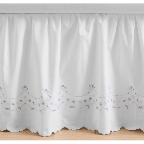 Welcome Home Baby Embroidered Star Crib Skirt
