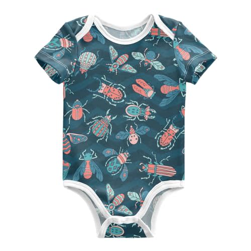 Wusikd Cherry Blossom Unisex Baby Bodysuit Cotton Sakura Baby Short Sleeve Clothes 3 Months for Boys Girls