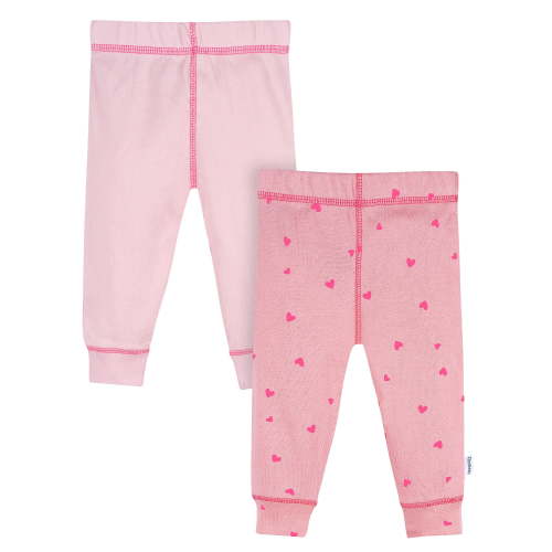 Gerber Baby Girl Cotton Pants, 2-Packs, Sizes Newborn - 12 Months