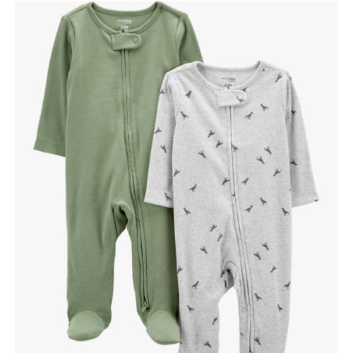 Simple Joys by Carter's baby-boys 2-pack 2-way Zip Textured Sleep and Play