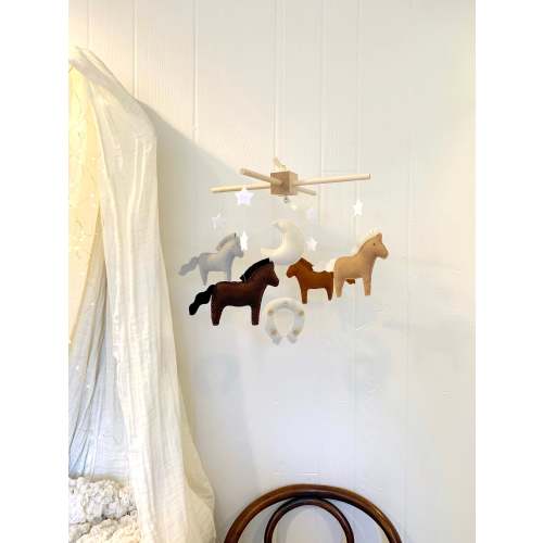 baby mobile - baby crib mobile - horse mobile -baby gift neutral - cowboy mobile - farm baby mobile - baby decor horse - western nursery