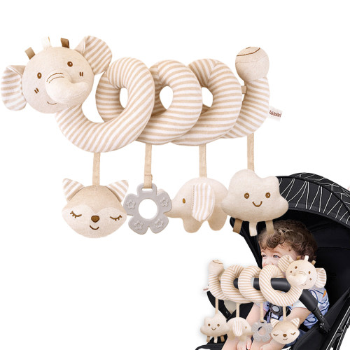 Baby Spiral Plush Toys Stroller Toy Stretch Spiral Toy Car Seat Toys Newborn Sensory Toy for Kids