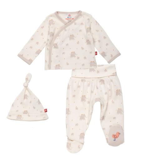 Willow grove organic cotton magnetic take-me-home kimono set