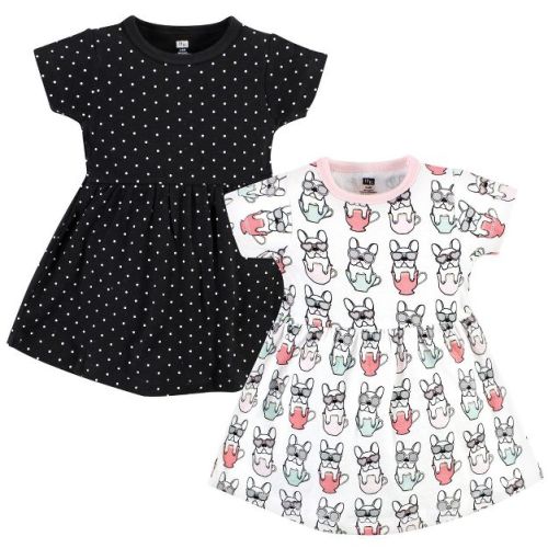 Hudson Baby Baby Girls Cotton Dresses, Bonjour, 3-6 Months