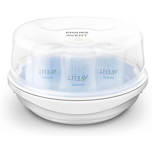 Philips AVENT Microwave Steam Sterilizer for Baby Bottles, Pacifiers, Cups and More, SCF281/05