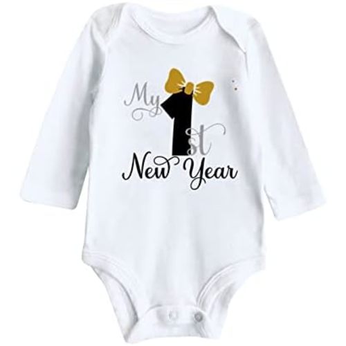 My First New Year Romper Jumpsuit Bodysuits Clothes Newborn Infant Baby Boy Girl New Year Outfits Letter Print Clothes