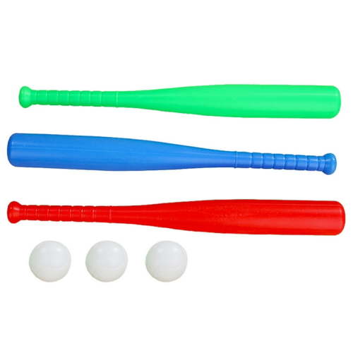 Frcolor Baseball Set Kids Bat Ball Plastic Children T Playset Toddler Kit Toys 5 Games Outdoor 3 Sets 8 Game Sports Practice