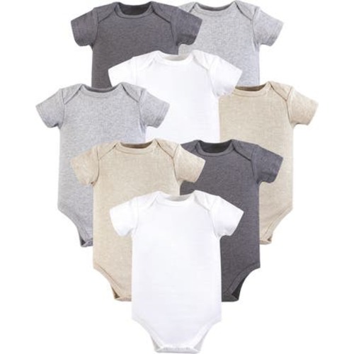 Cotton Bodysuits 8-Pack, 0-3M