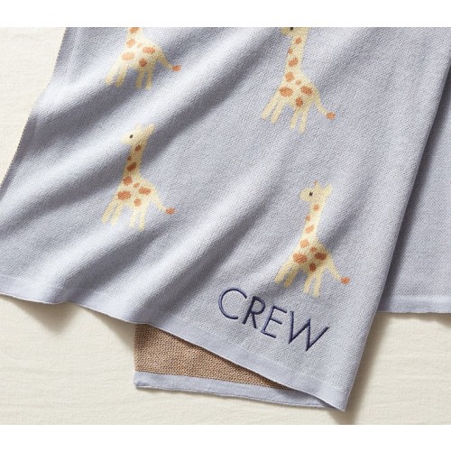 Giraffe Intarsia Baby Blanket