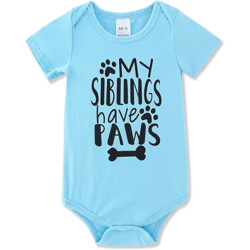 Funnycokid Baby Boys Girls Bodysuit Funny Newborn Romper Short Sleeve Infant Neutral Outfits Jumpsuit 0-12 Months