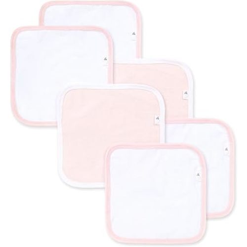 Burt's Bees Baby Infant Washcloths, 100% Organic Cotton, Soft and Super Absorbent Knit Terry Wash Cloth - 6 Pack Set