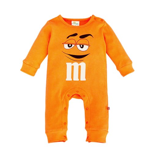 EliBella Halloween: Baby Superhero Long Sleeves Pajama/Romper (0-6 Months, Orange m)