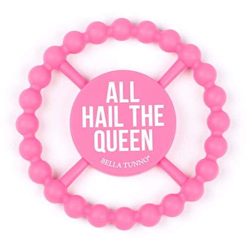 Amazon.com : Bella Tunno Happy Teether for Girls– Soft & Easy Grip Baby Girl Teether Toy, Silicone Teether Ring to Help Soothe Gums, Non-Toxic and BPA Free, All Hail The Queen : Baby