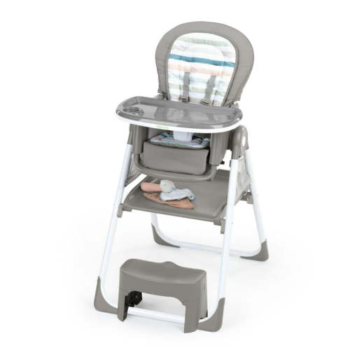 Ingenuity Proper Positioner Create Up! Multi-Mode Folding High Chair - Covertible Activity Desk and Tower, 9 Modes of Use, Soulful Skies, Ages 0 Months to 5 Years