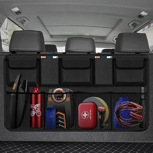 Car Trunk Organizer, Backseat Hanging Organizer with 9 Large Storage Bag Super Capacity -Trunk Organizer for SUV,Truck,Van -Your Space Saving Expert (9 Pocket)