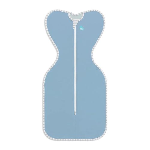 Love To Dream Swaddle UP 1.0 TOG, Dusty Blue, Small, 8-13 lbs., Dramatically Better Sleep, Allow Baby to Sleep in Their Preferred arms up Position for self-Soothing, snug fit Calms Startle Reflex