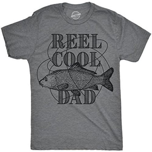 Crazy Dog Dad Fishing Shirts Funny Father's Day Reel Cool Dad Papa Grandpa Tees
