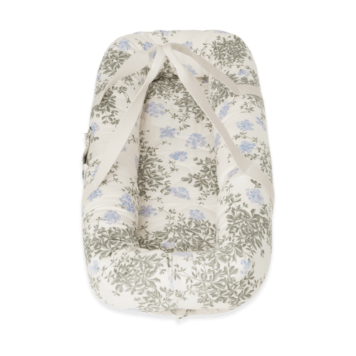 Plumbago satin quilted baby nest, 43x87x16cm