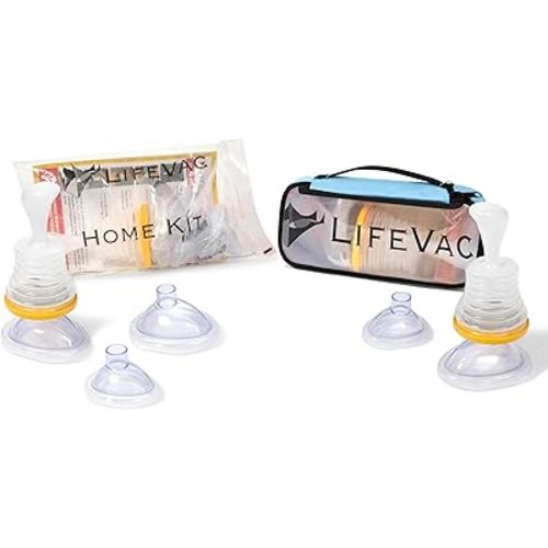 LifeVac Home & Blue Travel Kit Combo - Portable Suction Rescue Device, First Aid Kit for Kids and Adults, Portable Airway Suction Device for Children and Adults