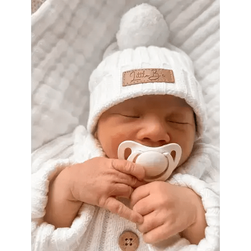 Knitted Newborn Beanie Milk