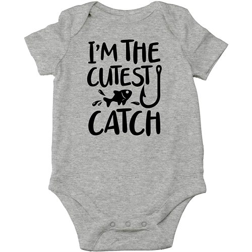 I'm the Cutest Catch - Funny Fishing Outfit - Cute Infant One-Piece Baby Bodysuit