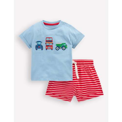 Superstitch Jersey Short Set-Blue Transport Set