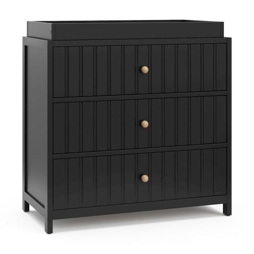 Graco Teddi 3 Drawer Chest with Changing Topper, Black
