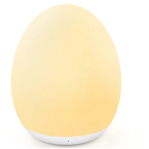 MediAcous Night Light for Kids, Baby Egg Light for Nursery, 7 Colors Changing & Stepless Dimming, Soft Silicone Touch Night Lamp with 1 Hour Timer, Rechargeable Nursery Night for Breastfeeding