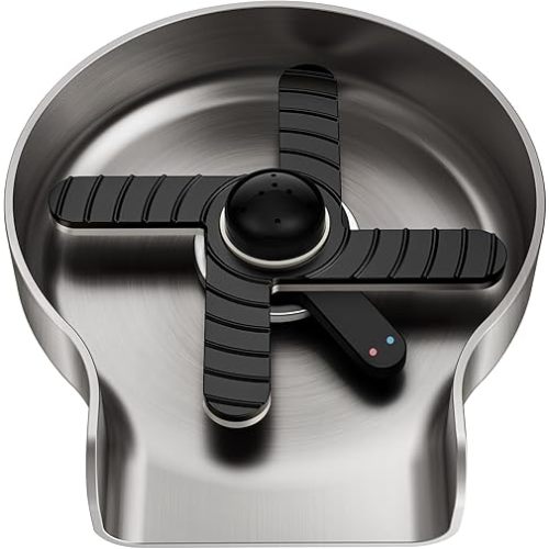 HGN Hot and Cold Glass Rinser,Temperature Adjustable Metal Cup Washer for Kitchen Sinks(Brush Nickel)