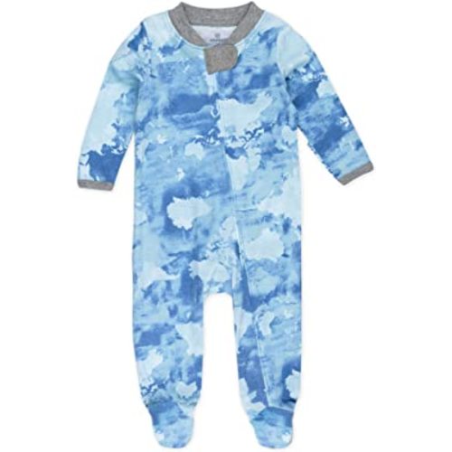 HonestBaby Baby Boys' Sleep and Play Footed Pajamas One-Piece Sleeper Jumpsuit Zip-front Pjs Organic Cotton