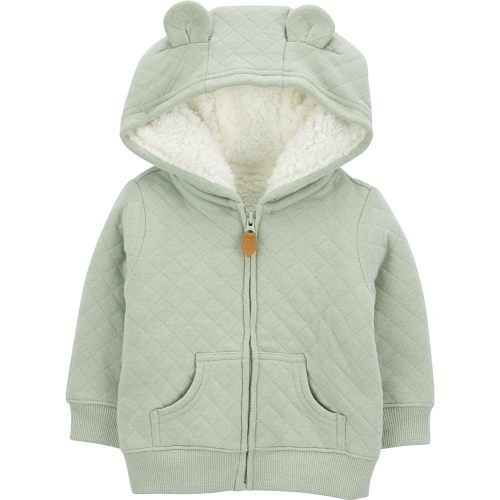 Simple Joys by Carter's Baby Hooded Sweater Jacket with Sherpa Lining