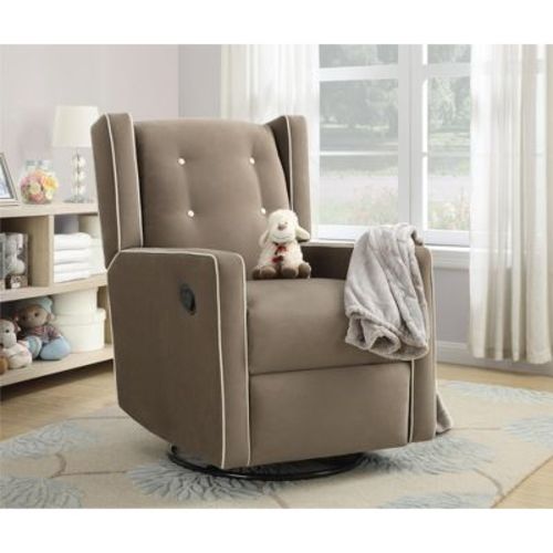 Baby Relax Mikayla 4-in-1 Nursery Swivel Glider Rocker Recliner