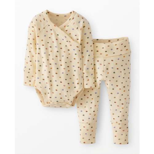 Baby Pointelle Crossover Bodysuit & Pants Set | Hanna Andersson