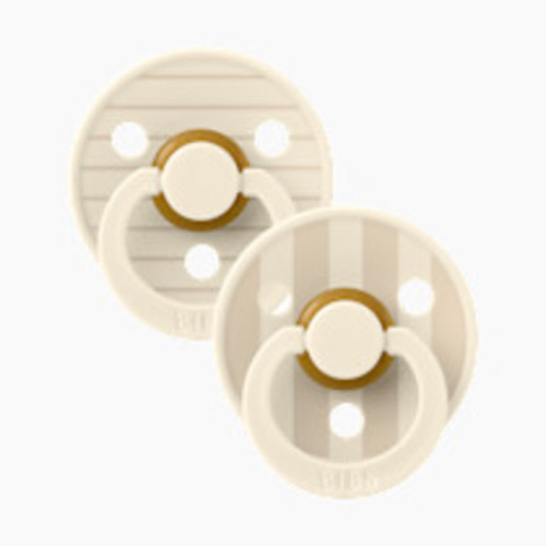 BIBS Studio Pin Colour Natural Rubber Pacificier (2-pack) - Ivory Vanilla, Size 1