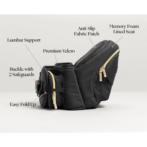 Tushbaby Hip Carrier Black & Gold