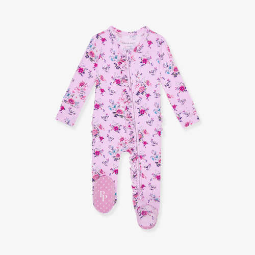 Bridget Footie Ruffled Zippered One Piece