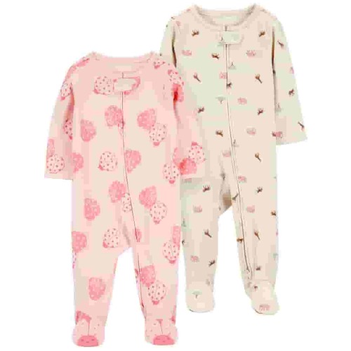 Carter's Child of Mine Baby Girl Sleep 'n Play, 2-Pack, Sizes Preemie-6/9 Months