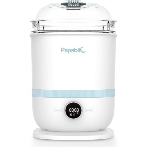 Papablic 5-in-1 Bottle Sterilizer and Dryer Pro, Universal Fit for Baby Bottles, Parts & Other Newborn Essentials, Extra-Large Capacity