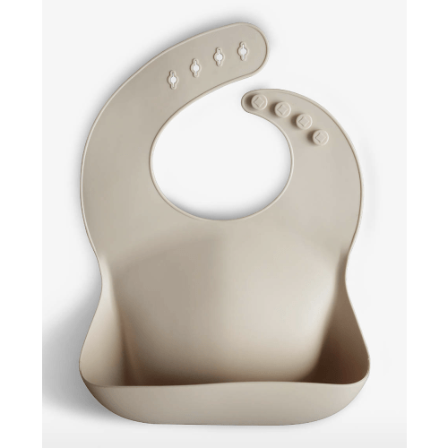 Mushie Tan Silicone Baby Bib