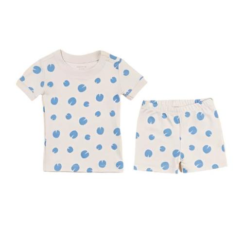 Short Sleeve Pajama Set Pima Cotton - Lotus Birch – Manymoons
