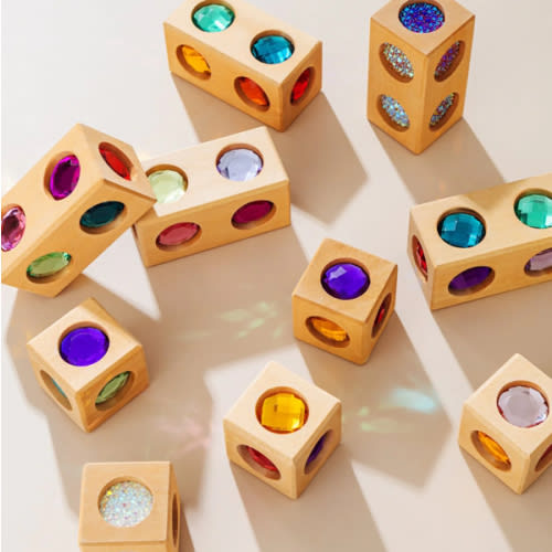 Frankie blocks- Handcrafted Wooden Gem Blocks for Kids - Maison Rue
