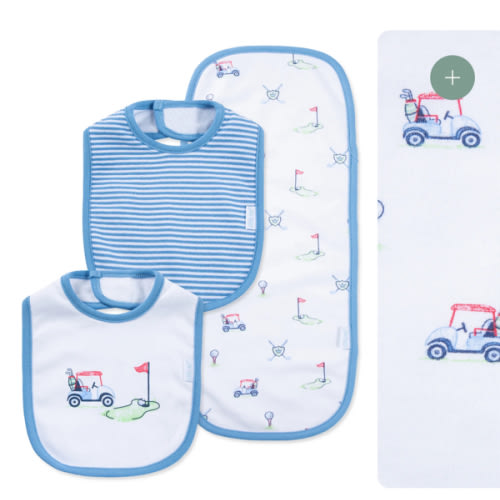 Golf Club Bib & Burp Set